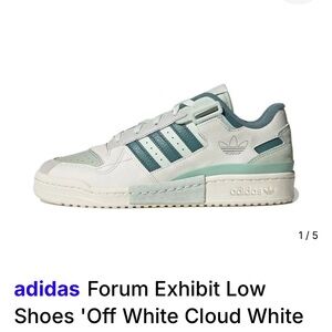 Adidas Forum Exhibit Low in Off White and Teal